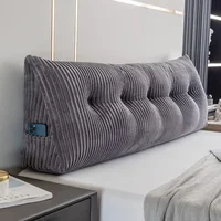 Large Triangular Headboard Wedge Bed Rest Reading Pillow Backrest Positioning Support Bolster Cushion with Removable Cover 1
