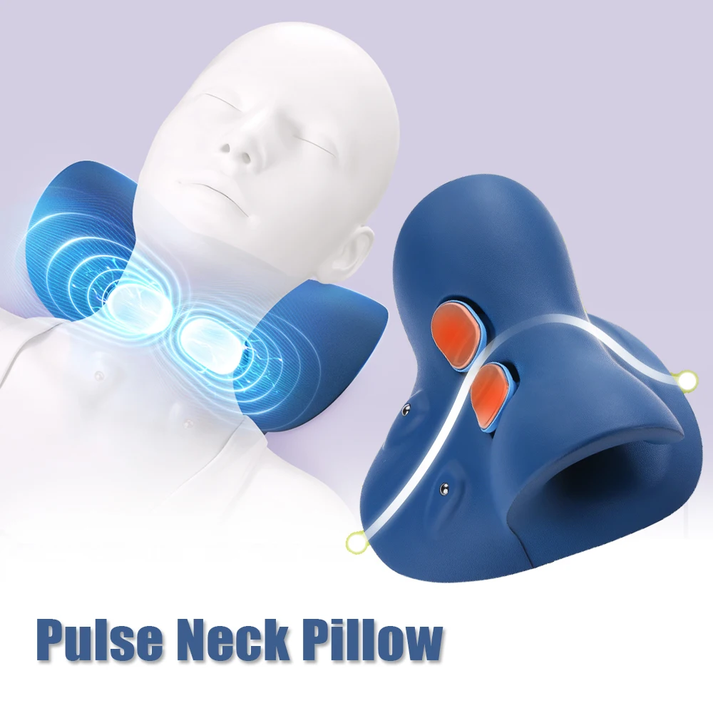 

Electric Pulse Neck Massage Pillow EMS TENS Cervical Traction Device Orthopedic Pillow Cervical Spine Pain Relief Neck Stretche