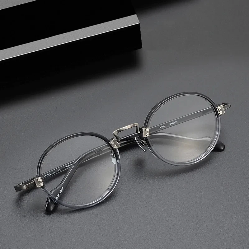 

Men Women Optical Eyeglasses Frame Titanium Flexible Legs With acetate combine exquisite Myopia reading prescription eyeglasses