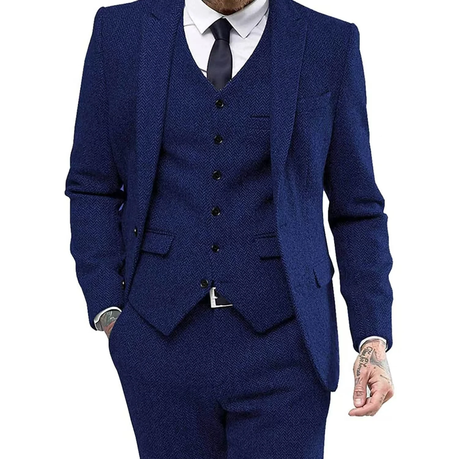 Plaid Suit ,3 Piece Men's Wedding Suit Set,Slim Groom Suits,stage graduation dress,Circus Costume
