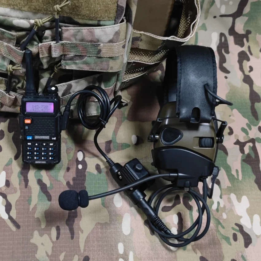 Tactical Headset and Electronic Shooting Earmuffs Adapter Mic Kit for Howard Leight Impact Sports Shooting Headset