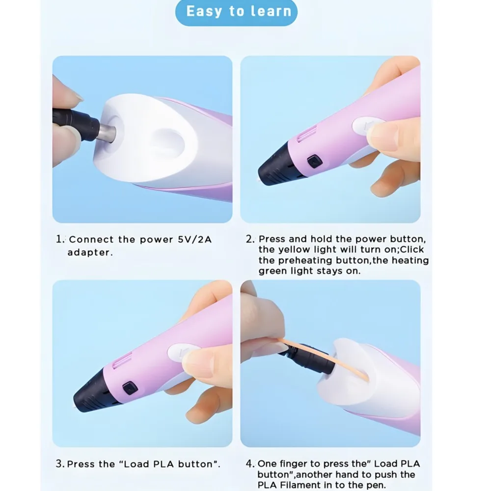 Children's 3D Drawing Pen with LCD Screen – Safe DIY Painting Toy and Creative Birthday Gift