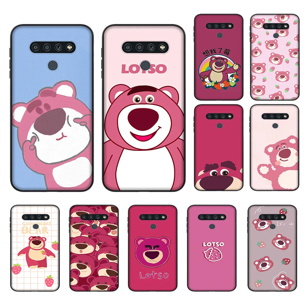 Lotso Strawberry Bear Cover Per Samsung Galaxy S7 S8 S10E Edge J2 Prime J4 Core J5 J6 Plus J7 Duo J8 Pro Custodia Per Telefono Nera