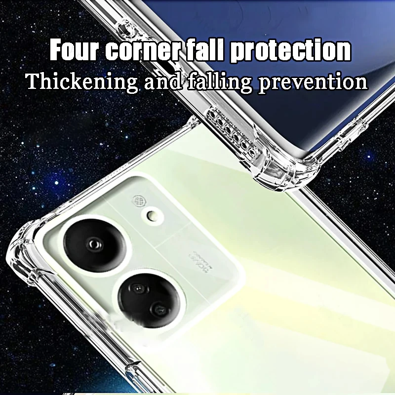Transparente Handyhülle für Redmi 13C 12C 10C 9C Klare Weiche Silikonhülle für Xiaomi Redmi 12 4G 5G 13 12 10 C A 9 C – Detail 2