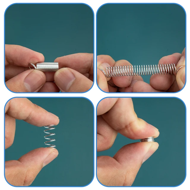 200Pcs/set Spring Assortment Kit 20 Sizes Galvanized Steel Compression Springs Mechanical Extension Springs Set for Home Repairs 5