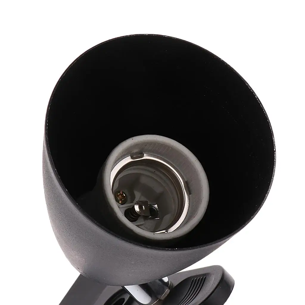 Reptile Heat Lamp Holder Ceramic Socket UVB Bulb Fixture Adjustable Clip on for Terrarium Lighting Setup
