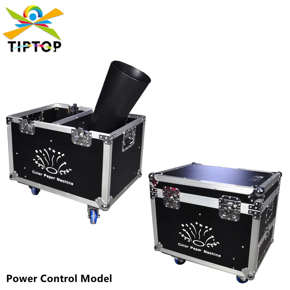 

TIPTOP Road Case Rainbow конфетти машина Co2/N2 газ Свадьба Вечеринка красочная бумага пусковая установка 4 м газовый шланг мощность/DMX512 опционально