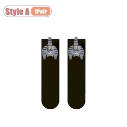 Cozy Cartoon Cat Egg Couple Mid - Calf Socks - Warm Winter Gift for Maternity and Cat Lovers (Style A - 1PC)