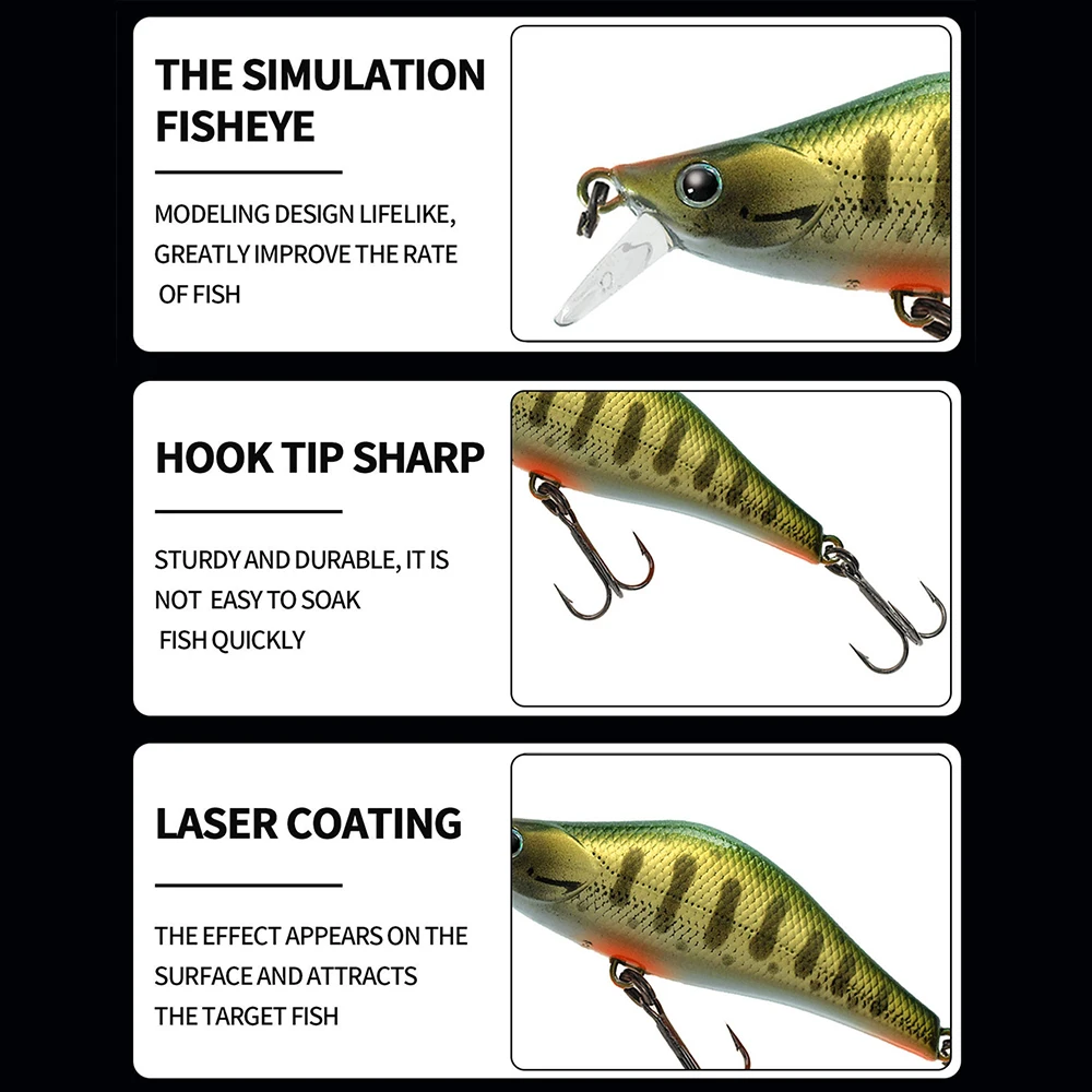 5.5cm 4.7g Fishing Lure Micro Minnow Wobbler Long Shot Sinking Artificial Hard Bait Jerkbait Small Stream Decoy Trout Bass Bait fishing lure