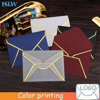 10pcs/lot Custom Pearl Paper 5 Colors Blank Envelope 10*7.5cm Bank Card Envelope Greeting Card Mini Envelope Membership Card