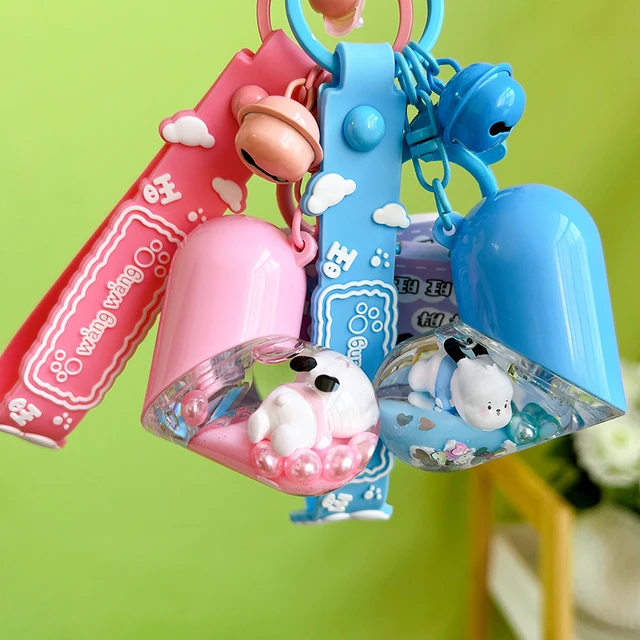 Kawaii Liquid Fun Seal Shape Keychain for Couple Car Keyfob Cute Quicksand  Dog Keyring Women Kids Bag Pendant Key Chains - AliExpress