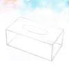 Clear Acrylic Tissue Box Holder Simple Rectangular Paper Napkin Cointainer Oragnizer for Car Home End Table 4