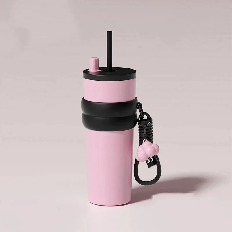 كوب قابل للحمل سعة 24 أونصة مع غطاء