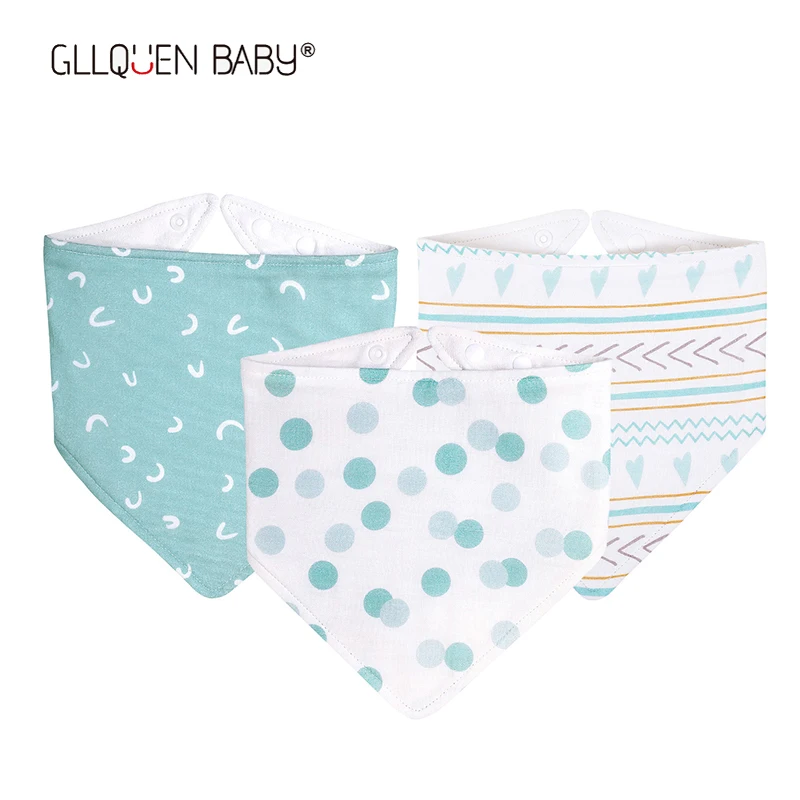 

Baby Bibs 100% Cotton Newborn Baby Bandana Bibs Boys Girls Triangle Infant Saliva Towel Feeding Tools Cartoon Soft Bandana Bibs