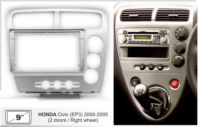2DIN Radioblende Halterung Einbaurahmen Metra 95-7899 für Honda Civic 2001-2005 