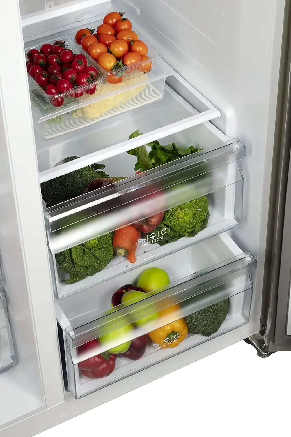 20.6 cu ft Counter Depth Full Size Refrigerator, Side Doors, Stainless 6