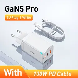 High-Power GaN Fast Charger 65W with USB-C PD for Laptops and Smartphones
