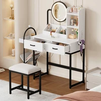 Makeup table with LED lighting and swivel Mirror