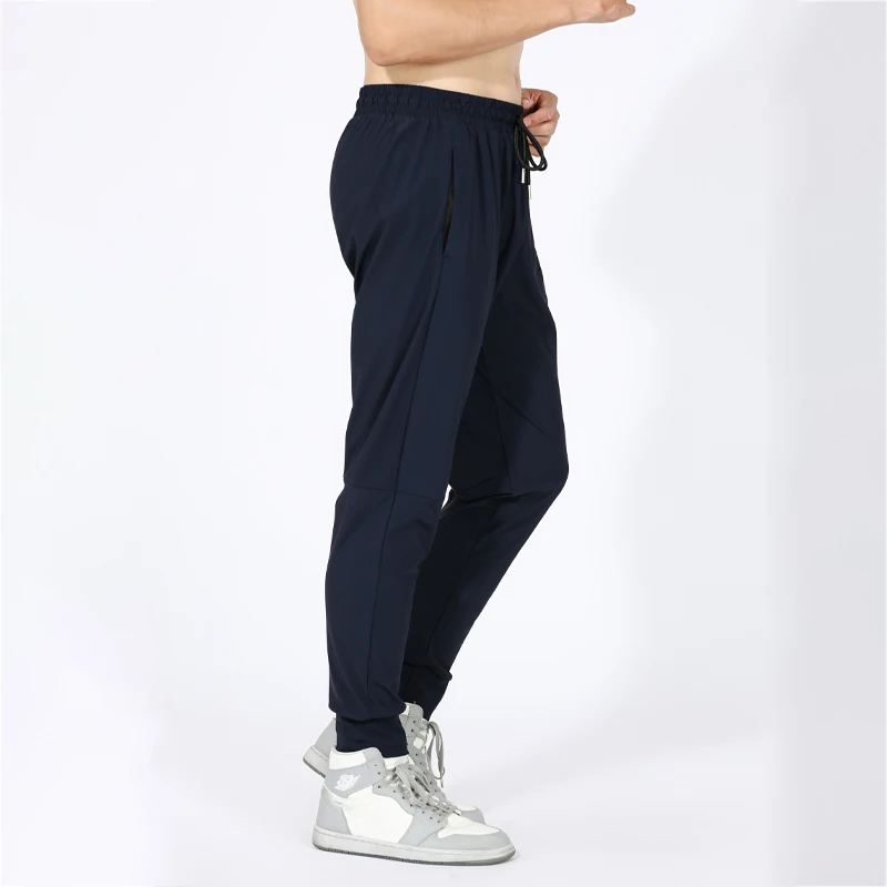 

Summer Run Long Sweatpants Pull Key Pocket Men Plaid Polyester Outdoor Training Pants Joggers Workout Fitness Casual Trousers