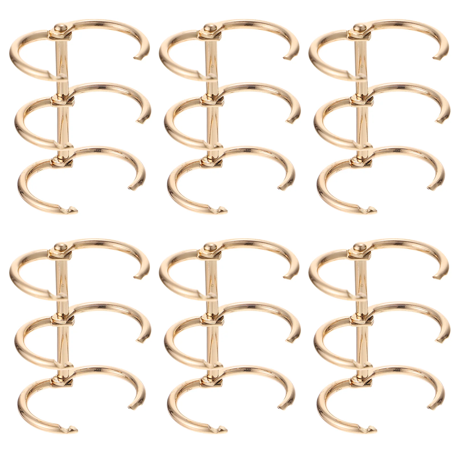 

Alloy Binder Book Rings Loose Leaf Binder Buckles DIY Notebook Clip Rings (Golden)