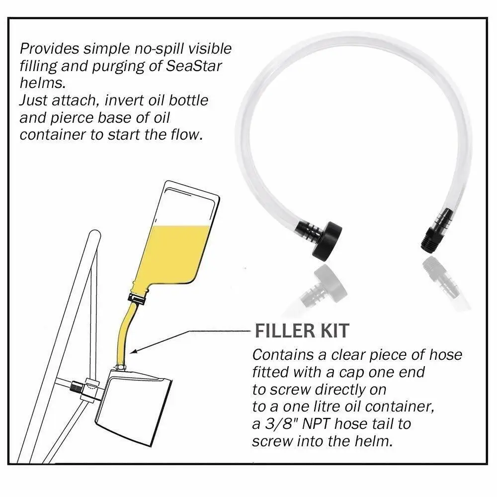 2Pcs/Set Boat Bleed Kit Filler Kit For Seastar Hydraulic Steering Systems New