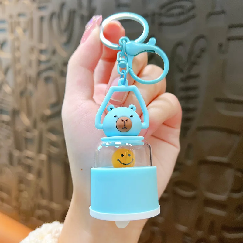 Creative Cute Capybara-kun Night Light Keychain Cartoon Capybara Bag Pendant Couple Gift