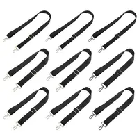 Sangle de sac en nylon pour femmes et hommes, poignées de remplacement réglables, ceinture amovible, poignée de sacs de messager, ceinture de sac à main, noir, mode initiée 2