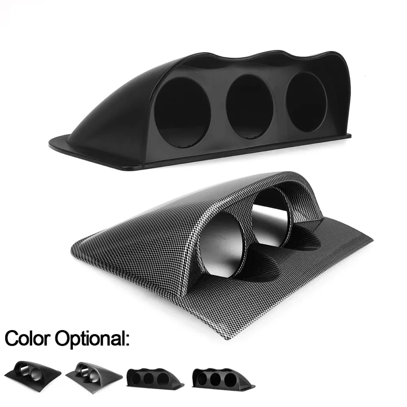 2inch52mmdashboarddualTriplegaugepodblackcarbonFibercolor