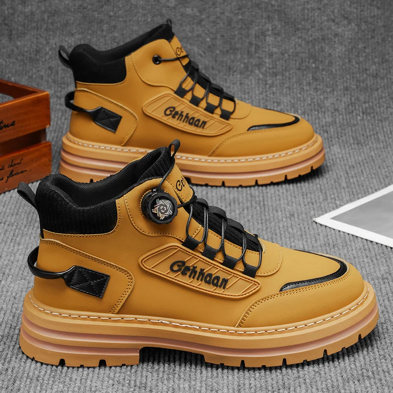 Men's High-Top Boots, Quick-Wear Design with a Rotary Knob, Comfortable Lining, Breathable, Non-Slip, and Wear-Resistant, Suitable for Outdoor Activities, Camping, Rock Climbing, Sports, Etc - 4