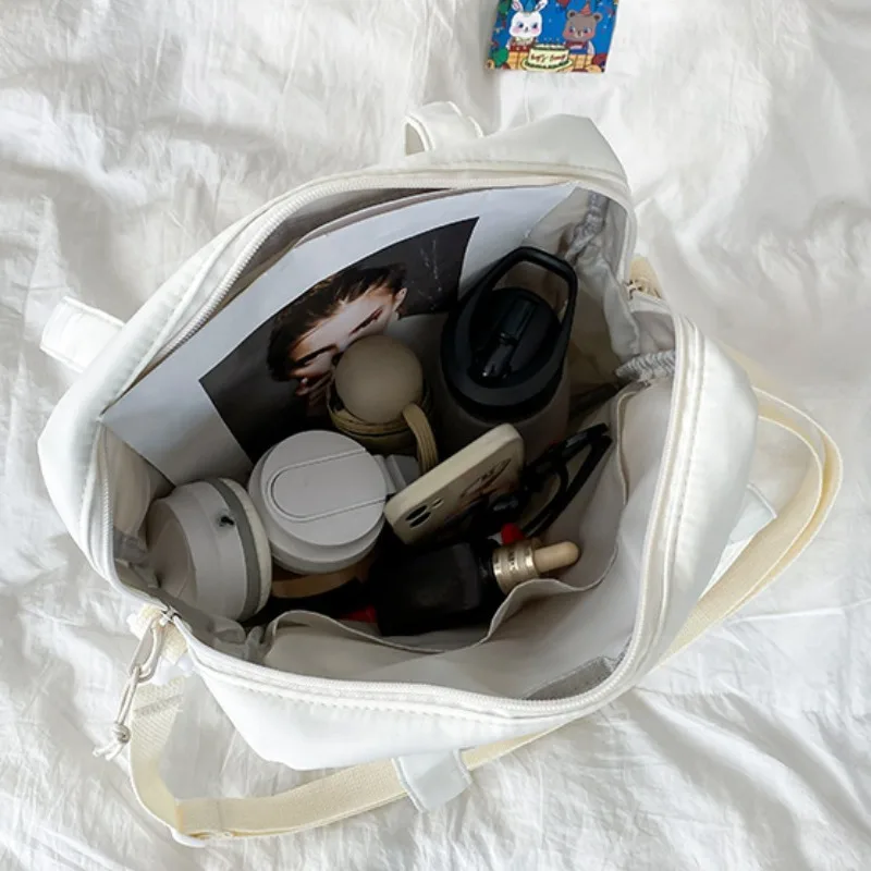 Japanese Transparent Totes for Women 2026 Fashion Trendy Versatile Ita Bag Candy Color High-capacity Canvas Crossbody Bags - 6