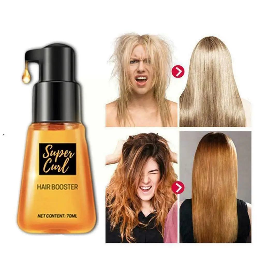 

70ml Hair Booster Serum Super Curl Defining Booster Oil Styling Moroccan Care Damaged Smooth Loss Anti Silky Hair Repair Ha D8K4