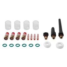 

23Pcs Gas Lens Glass Cup Easy Use Practical Accessories Welding Torch Kit Argon Arc Tool For WP TIG 17/18/26