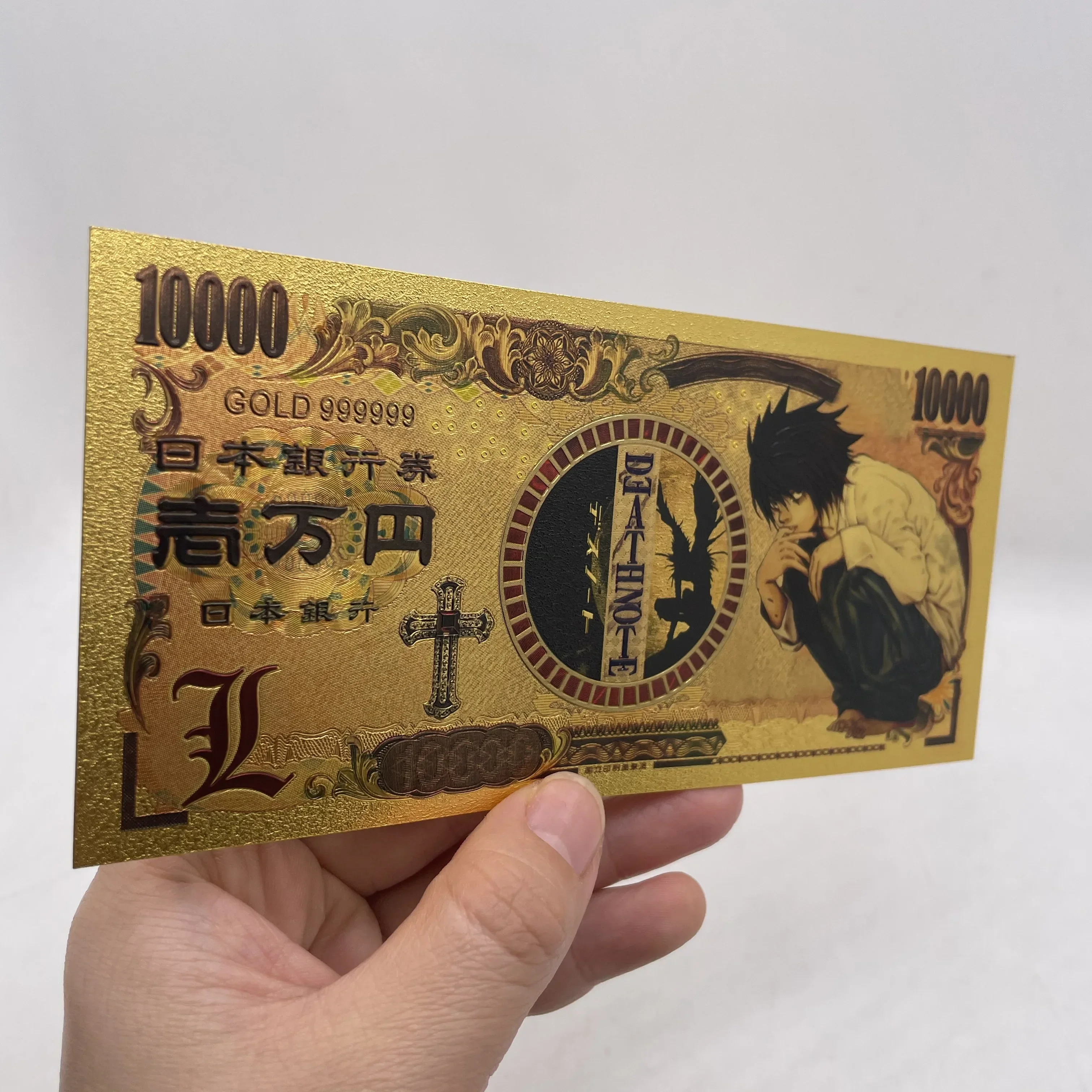 Description Picture 6 of item8types Japan manga Death-note collection cards Yagami Misa playing cards anime gold banknote gold coin for fans hobby gifts
