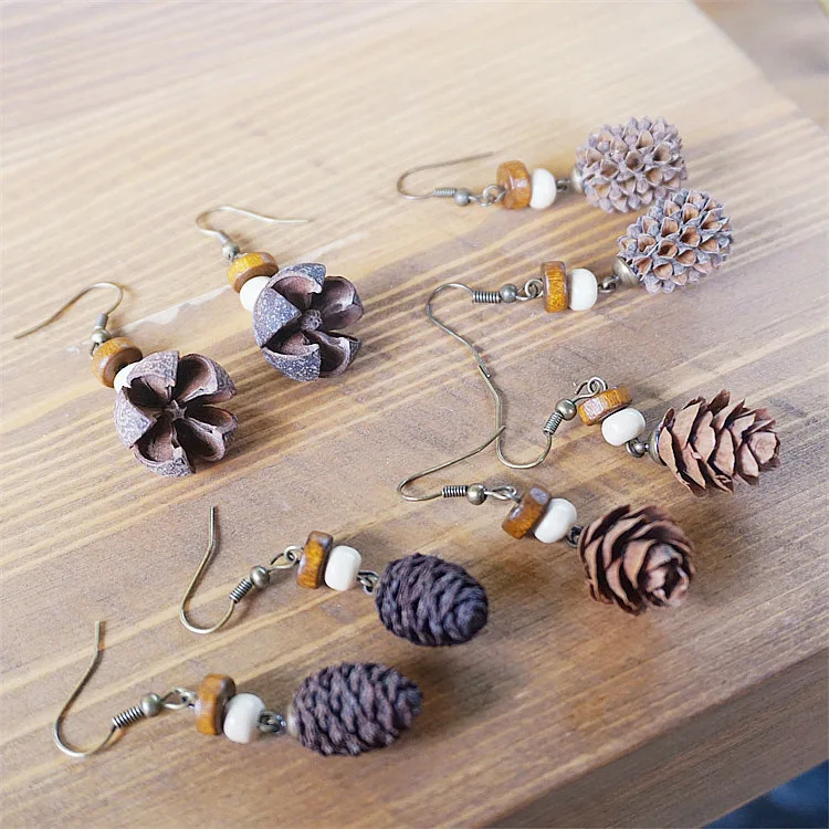Gloria Unique Natural Plant Earrings 4