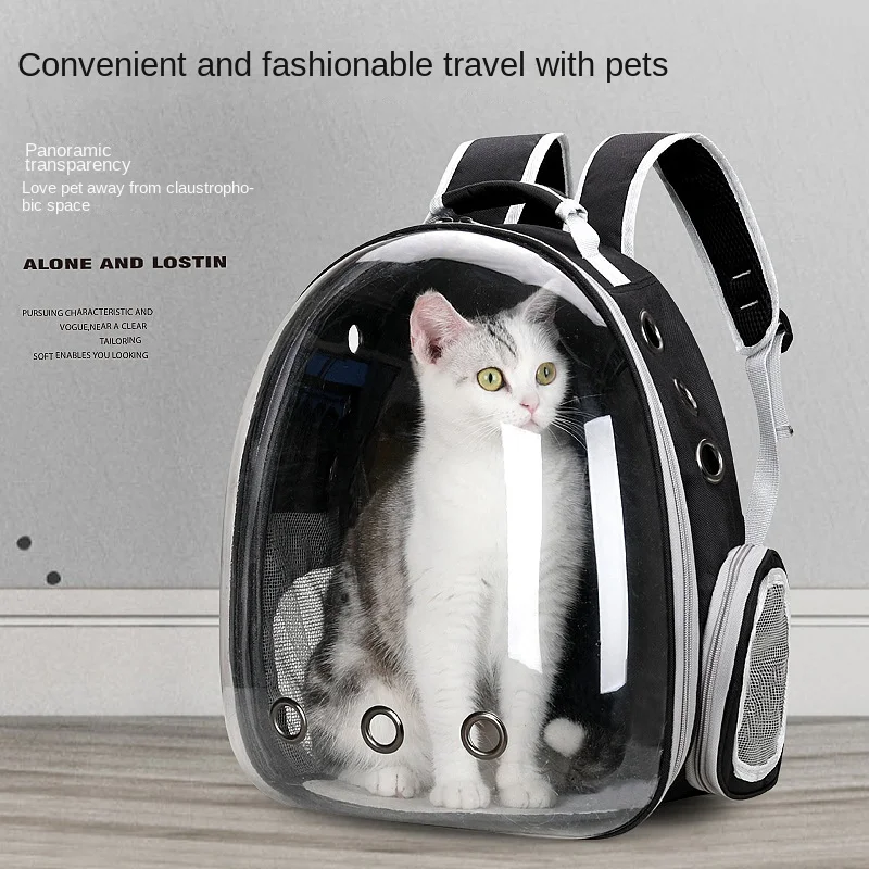 

Outdoor Cat Carrying Bag Portable Pet Backpack Breathable Transparent Backpack Puppy Dog Breathable Transport Carrier Supplies