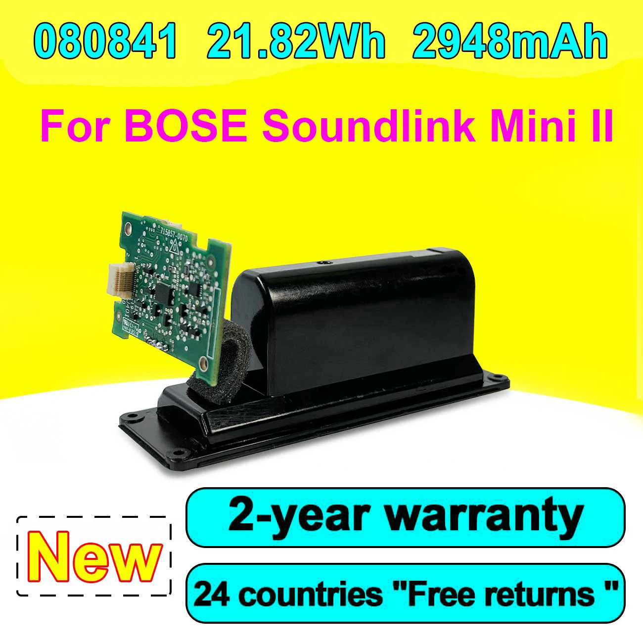 Bateria para Bose Soundlink Mini Placa 080841 Versão Atualizada Alta Qualidade Anos de Garantia 21.82wh 2948mah 8.3v Novo