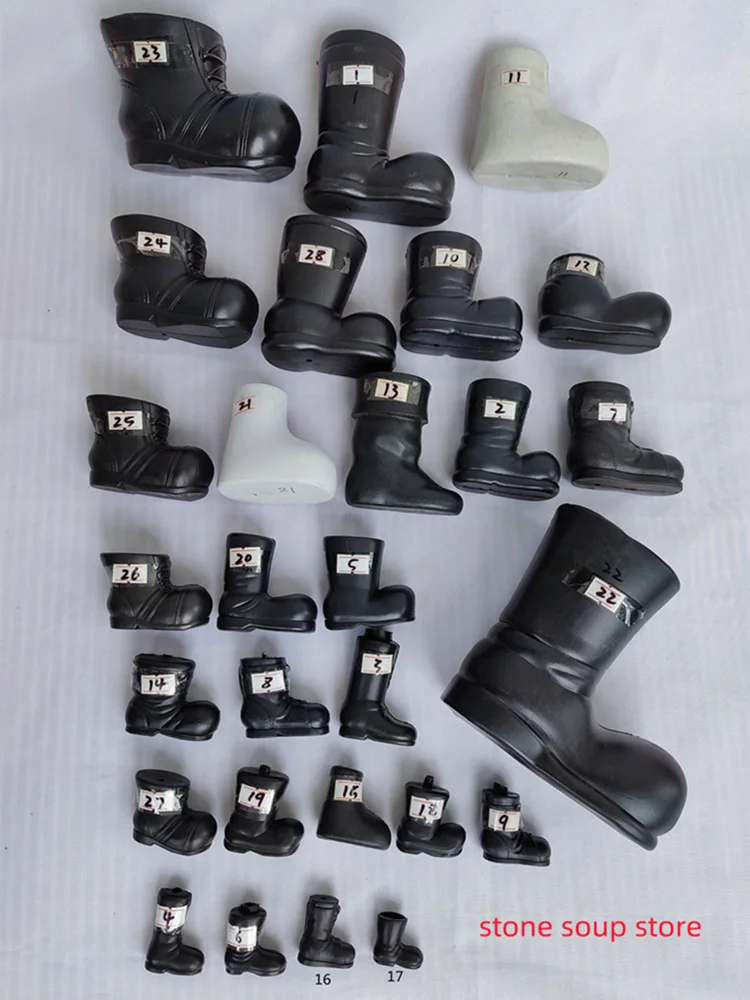 Mini Santa Claus Plastic Boots Christmas Decorations Blowing Shoes DIY Craft Ornament 28 Styles 3-15cm 1-10Pairs
