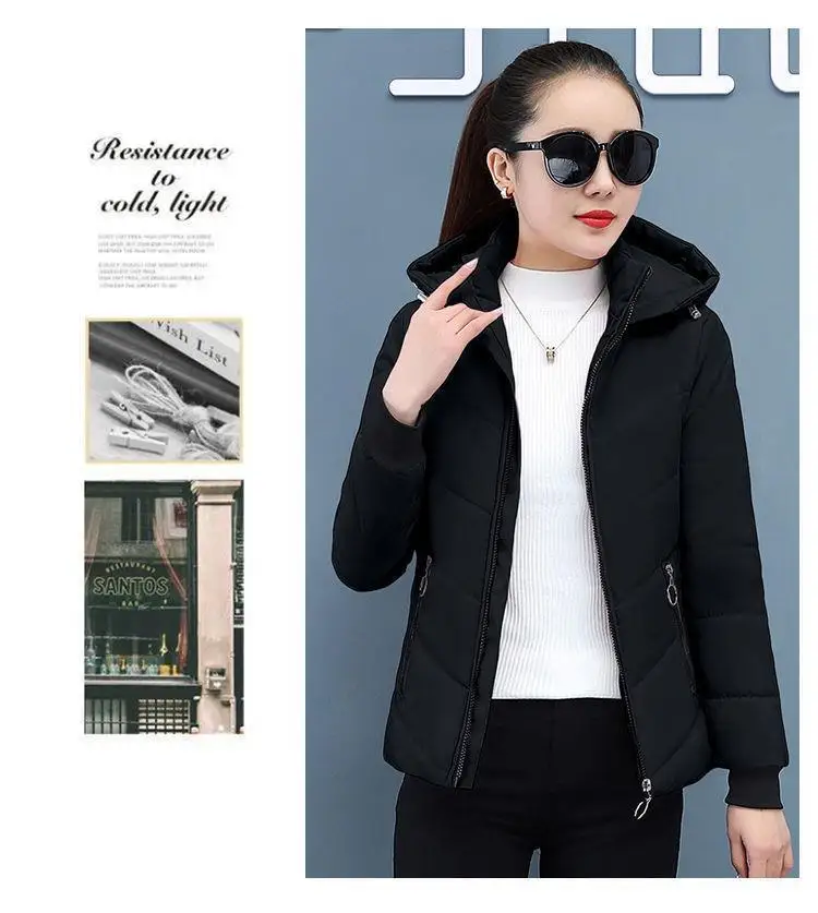 Women'S Short Winter Lambswool Down Cotton Jacket 2025 New Plus Velet Warm Cotton Coat Korean Loose Hooded Parkas Outerwear