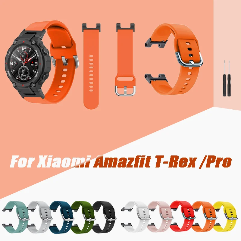 

Replacement Sport Strap For Huami Amazfit T-Rex Adjustable Strap Bracelet for Amazfit T Rex 2/ T-Rex Pro Watch Silicone Strap