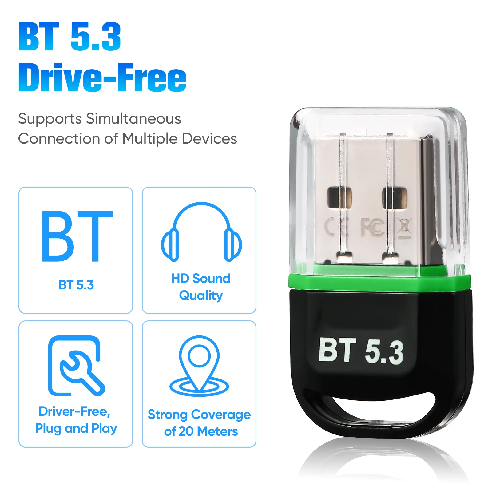 

USB Adapter Wireless Adapter Wireless Usb Adapter For PC/Laptop/Desktop Computer Audio Receiver Adapter