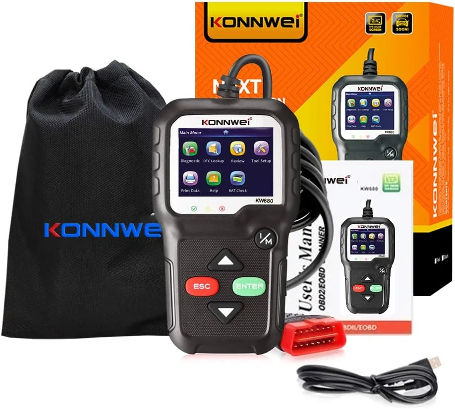 2025 KONNWEI KW680 OBD2 Diagnostic Tool Car Code Reader Check Engine Light Scan Tool OBD II Scanner for Cars After 1996 6