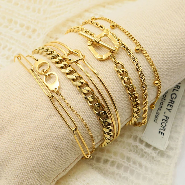 Delicate dainty gold filled turquoise bracelet - NicteShop