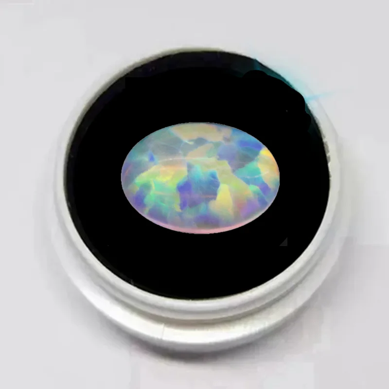 Natürlicher Opal im Karton, 10×14mm, oval, flacher Boden, glatte Oberfläche, geschliffener loser Edelstein für Schmuckherstellung und Sammlung – Detail 7