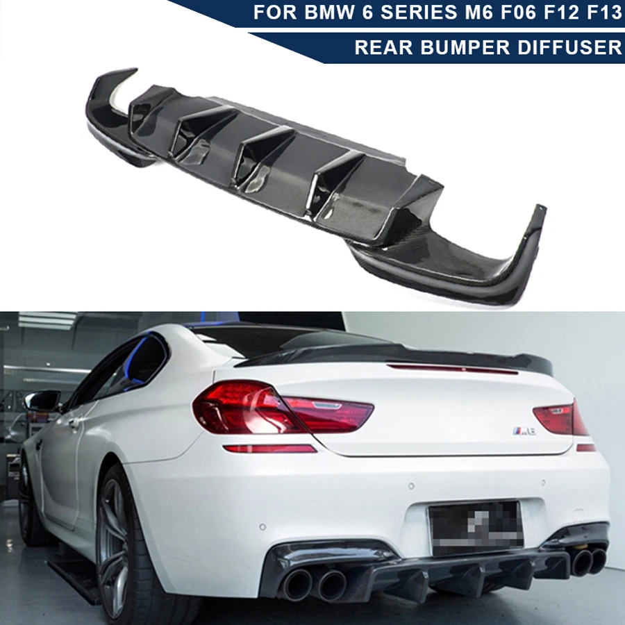 

Real Carbon Fiber Rear Bumper Diffuser for BMW 6 Series M6 F06 F12 F13 2012-2016 Rear Bumper Splitter Lip Diffuser Cover Trim