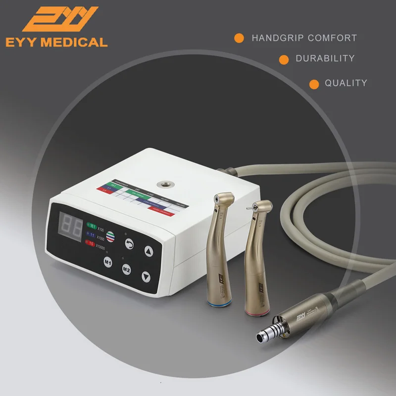 

EYY Dental Clinical Brushless LED Micro Motor Electric Motor Handpiece Dentistry Compatible 1:5 And 1:1 Contra Angle Handpiece