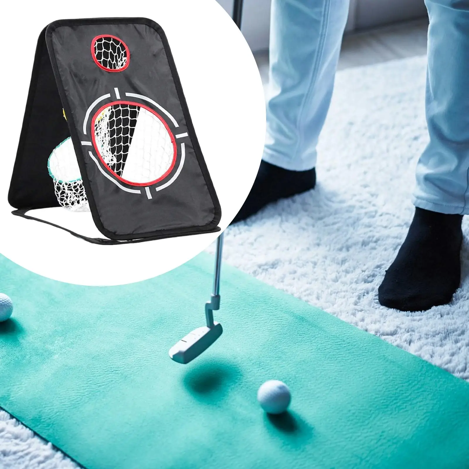 Golf Chipping Net Easy Setup Professional Foldable Golf Hitting Net Indoor Outdoor Games Practice Golf Target Golf Training Net