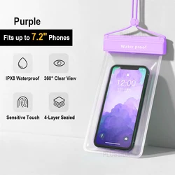 Universal Waterproof Phone Case & Pouch (Purple)