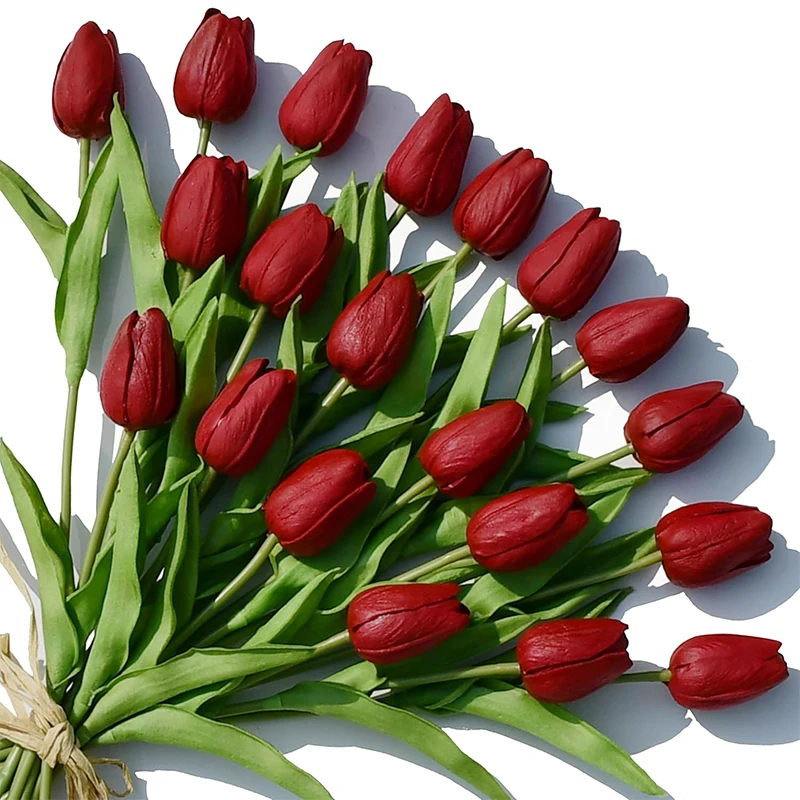 12 stücke Künstliche Tulpe Latex Real Touch Für DIY Blumensträuße Hochzeit Mutter der Tag Ostern Frühling Haus Esstisch Dekoration