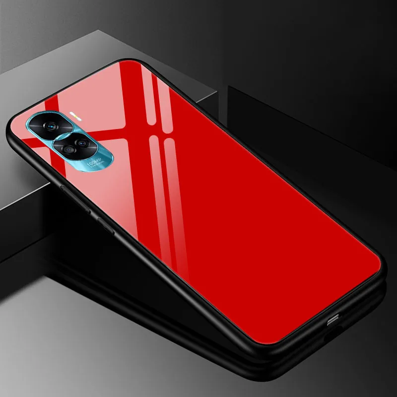 Luxury Tempered Glass Phone Case with Bumper - Cute Design