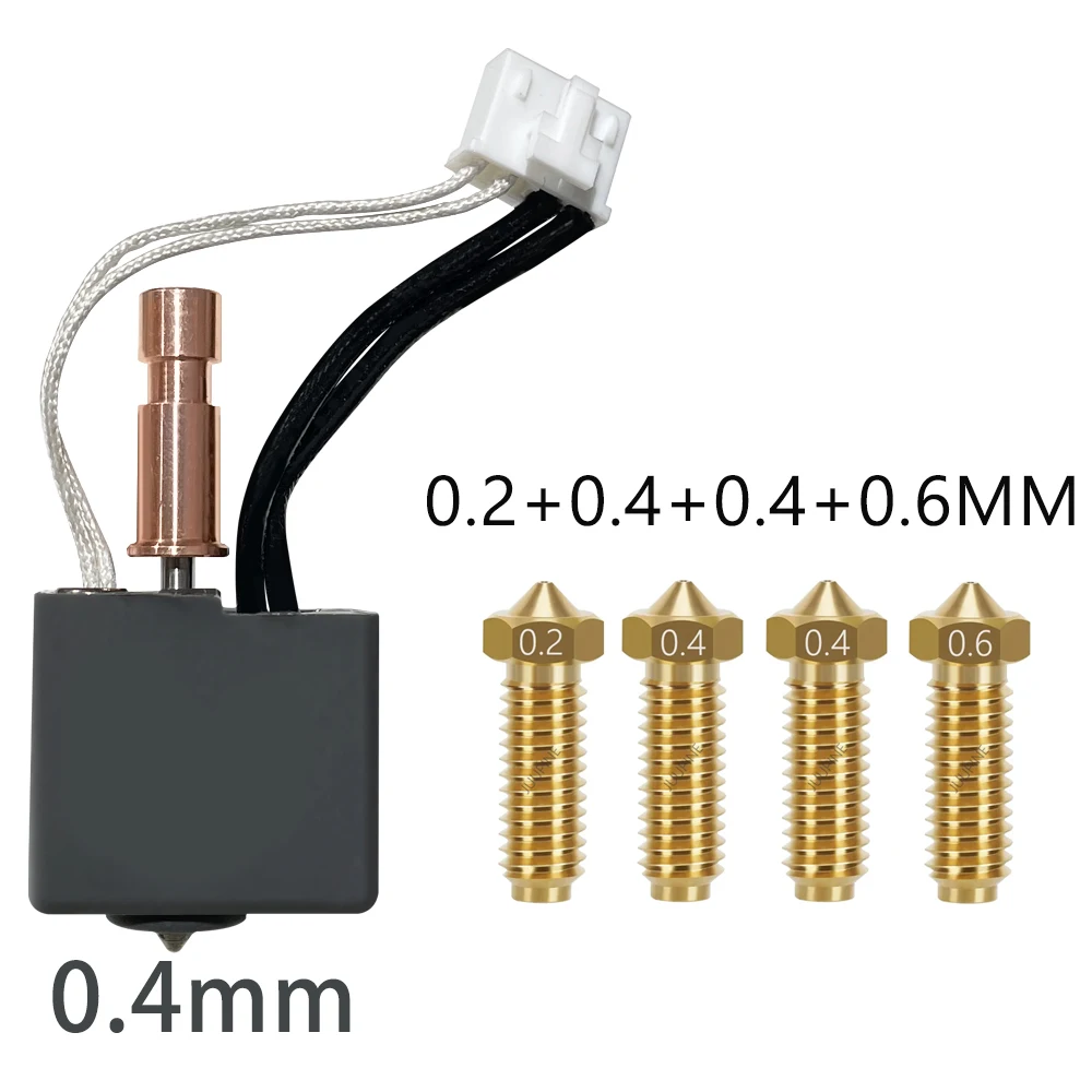 3 Stück Gehärtetes Hotend für Kobra S1 Combo 0,2 mm 0,4 mm 0,6 mm